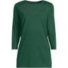 Lands’ End Women’s 3/4 Sleeve Supima Cotton Crewneck Tunic(Pine Valley)