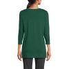 Lands’ End Women’s 3/4 Sleeve Supima Cotton Crewneck Tunic(Pine Valley)