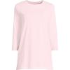 Lands’ End Women’s 3/4 Sleeve Supima Cotton Crewneck Tunic(Pink)