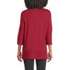 Lands’ End Women’s 3/4 Sleeve Supima Cotton Crewneck Tunic(Regal Garnet)