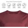 Lands’ End Women’s 3/4 Sleeve Supima Cotton Crewneck Tunic(Rich Burgundy)
