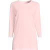 Lands’ End Women’s 3/4 Sleeve Supima Cotton Crewneck Tunic(Sea Salt Pink)