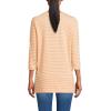 Lands’ End Women’s 3/4 Sleeve Supima Cotton Crewneck Tunic(Sweet Mango Micro Stripe)