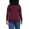 Lands’ End Women’s American-Grown Supima Cotton Fitted Long Sleeve Turtleneck(Lush Burgundy)