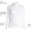 Lands’ End Women’s American-Grown Supima Cotton Fitted Long Sleeve Turtleneck(White)