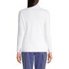 Lands’ End Women’s American-Grown Supima Cotton Fitted Long Sleeve Turtleneck(White)