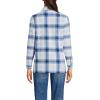 Lands’ End Women’s Anyweather Fleece Shirt Jacket(Deep Sea Navy/Cornflower Plaid)