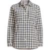 Lands’ End Women’s Anyweather Fleece Shirt Jacket(Ivory Latte Plaid)