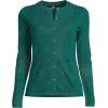 Lands’ End Women’s Cashmere Cardigan Sweater(Bright Evergreen Donegal)