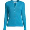 Lands’ End Women’s Cashmere Cardigan Sweater(Cyan)