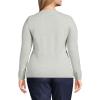 Lands’ End Women’s Cashmere Cardigan Sweater(Gray Heather)