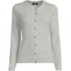 Lands’ End Women’s Cashmere Cardigan Sweater(Gray/Black Donegal)