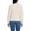 Lands’ End Women’s Cashmere Puff Sleeve Crew Neck Sweater(Fresh Ivory)