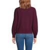 Lands’ End Women’s Cashmere Puff Sleeve Crew Neck Sweater(Light Raspberry Sorbet Heather)