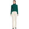 Lands’ End Women’s Cashmere Turtleneck Sweater(Bright Evergreen Donegal)