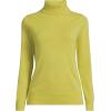 Lands’ End Women’s Cashmere Turtleneck Sweater(Bright Green Moss)