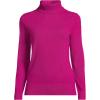 Lands’ End Women’s Cashmere Turtleneck Sweater(Brilliant Magent Pink)