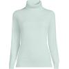 Lands’ End Women’s Cashmere Turtleneck Sweater(Dusty Misty Aqua)