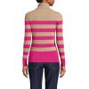 Lands’ End Women’s Cashmere Turtleneck Sweater(Intense Rose Vicuna Stripe)