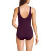 Lands’ End Women’s Chlorine Resistant Soft Cup Tugless Sporty One Piece Swimsuit(Dark Wine)