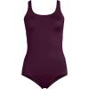 Lands’ End Women’s Chlorine Resistant Soft Cup Tugless Sporty One Piece Swimsuit(Dark Wine)