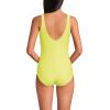 Lands’ End Women’s Chlorine Resistant Soft Cup Tugless Sporty One Piece Swimsuit(Sunlight Lime Diamond Jacquard)