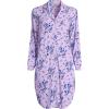 Lands’ End Women’s Cotton Poplin Long Sleeve Sleepshirt Nightgown(Lilac Petal Snow Drop Floral)