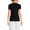 Lands’ End Women’s Cotton Rib Knit T-Shirt(Black)