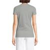 Lands’ End Women’s Cotton Rib Knit T-Shirt(Classic Gray Heather)