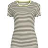 Lands’ End Women’s Cotton Rib Knit T-Shirt(Dark Cilantro Mini Stripe)