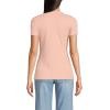Lands’ End Women’s Cotton Rib Knit T-Shirt(Tinted Peach)