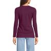 Lands’ End Women’s Cotton Rib Knit T-Shirt(Vivid Plum)