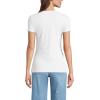 Lands’ End Women’s Cotton Rib Knit T-Shirt(White)