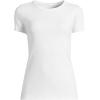 Lands’ End Women’s Cotton Rib Knit T-Shirt(White)