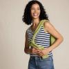Lands’ End Women’s Cotton Tank Top(Deep Sea Navy Even Stripe)