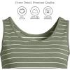 Lands’ End Women’s Cotton Tank Top(Washed Moss/Ivory Stripes)