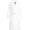 Lands’ End Women’s Cotton Terry Knee Length Spa Bath Robe(White)