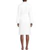 Lands’ End Women’s Cotton Terry Knee Length Spa Bath Robe(White)