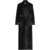 Lands’ End Women’s Cozy Plush Long Wrap Robe(Black)