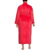 Lands’ End Women’s Cozy Plush Long Wrap Robe(Compass Red)