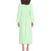 Lands’ End Women’s Cozy Plush Long Wrap Robe(Icy Mint Green)
