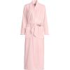 Lands’ End Women’s Cozy Plush Long Wrap Robe(Sea Salt Pink)