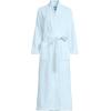 Lands’ End Women’s Cozy Plush Long Wrap Robe(Soft Ice Blue)