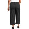 Lands’ End Women’s Denim High Rise Wide Leg Crop Jeans(Black Stone Wash)