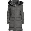 Lands’ End Womens Down Winter Coat Dark Stone Heather Regular X-Small