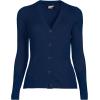 Lands’ End Women’s Drifter Baby Cable Vneck Cardigan Sweater(Deep Sea Navy)