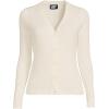 Lands’ End Women’s Drifter Baby Cable Vneck Cardigan Sweater(Fresh Ivory)