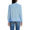 Lands’ End Women’s Drifter Cotton Quarter Zip Pullover Sweater(Blue)