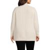Lands’ End Women’s Drifter Shaker Easy Fit Mock Neck Sweater(Fresh Ivory)