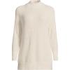 Lands’ End Women’s Drifter Shaker Easy Fit Mock Neck Sweater(Fresh Ivory)
